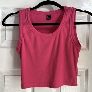SHEIN pink sleeveless cropped tank top S